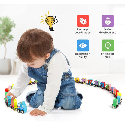 Educational Wooden Magnetic 1–10 Number Train – Learn Through Play
